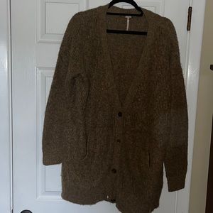 Oversized Brown Cardigan